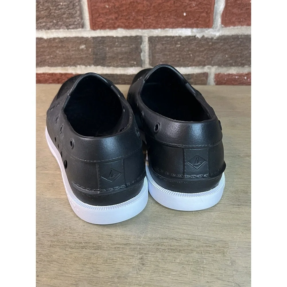 Sperry Top Sider Authentic Original AO Float Boat Unisex‎ Black Shoes M8/W10